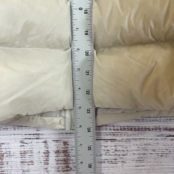 Uniqlo Ultra Light Down Puffer Jacket Women's Off White Cream M Snap - Picture 6 of 7